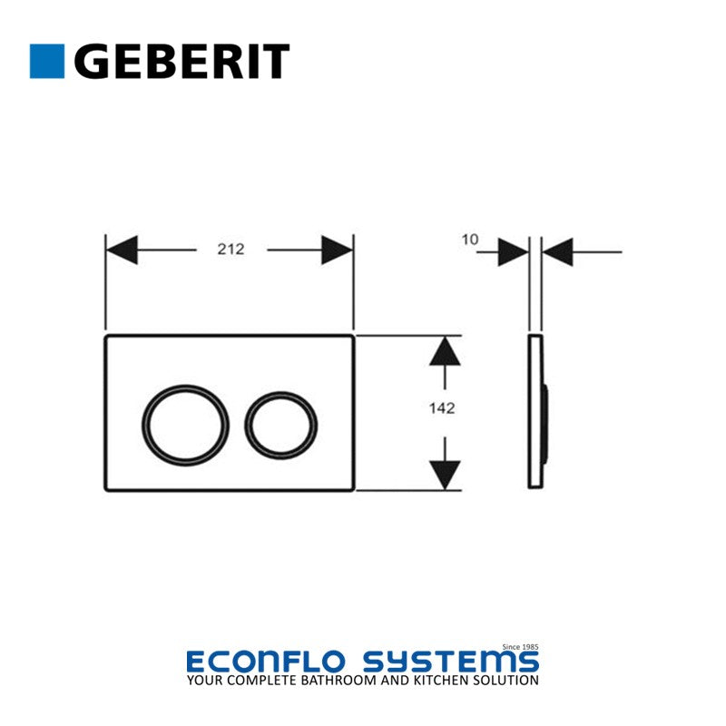 Geberit Omega 20 Dual Flush Actuator 115.085.01.1