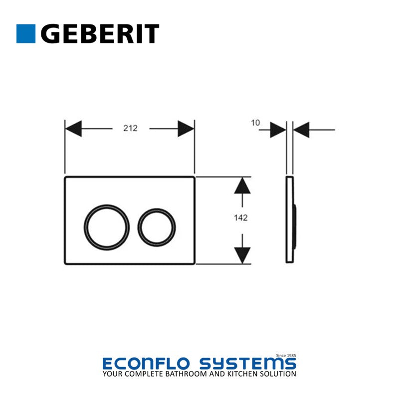 Geberit Omega 20 Dual Flush Actuator 115.085.16.1