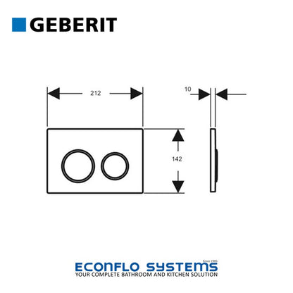 Geberit Omega 20 Dual Flush Actuator 115.085.JQ.1