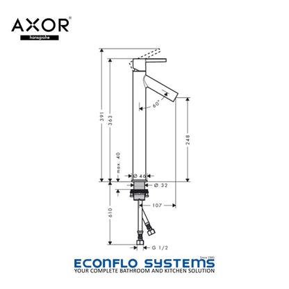 Axor Starck Single Lever Basin Mixer 12103009