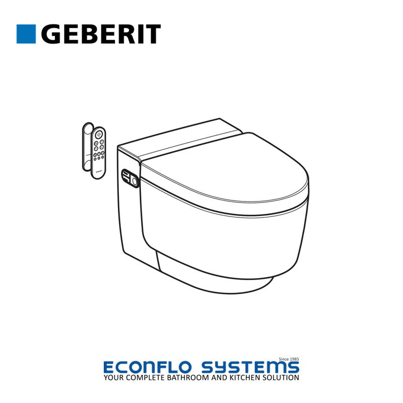 Geberit Aquaclean Mera Wal Hung WC Complete Solution W/ Shower Toilet Seat & Cover 146.214.11.1