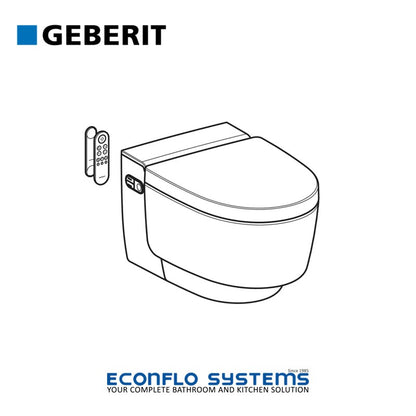 Geberit Aquaclean Mera Wal Hung WC Complete Solution W/ Shower Toilet Seat & Cover 146.214.11.1