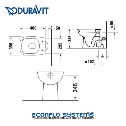 Duravit 
D-Code 
Independent Floorstanding WC 
21100100002