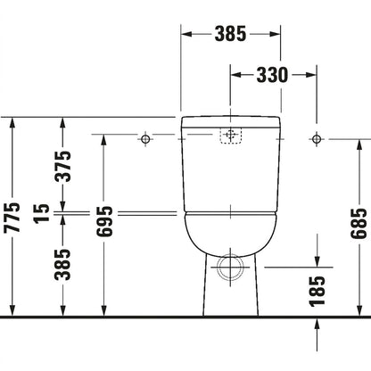 Duravit D-Code Close-Coupled Floorstanding WC 2118090000