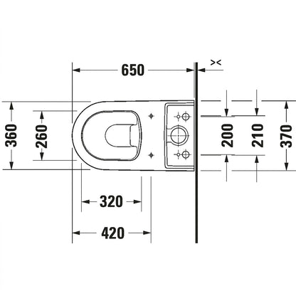 Duravit ME by Starck Close-Coupled Floorstanding WC 2170090000