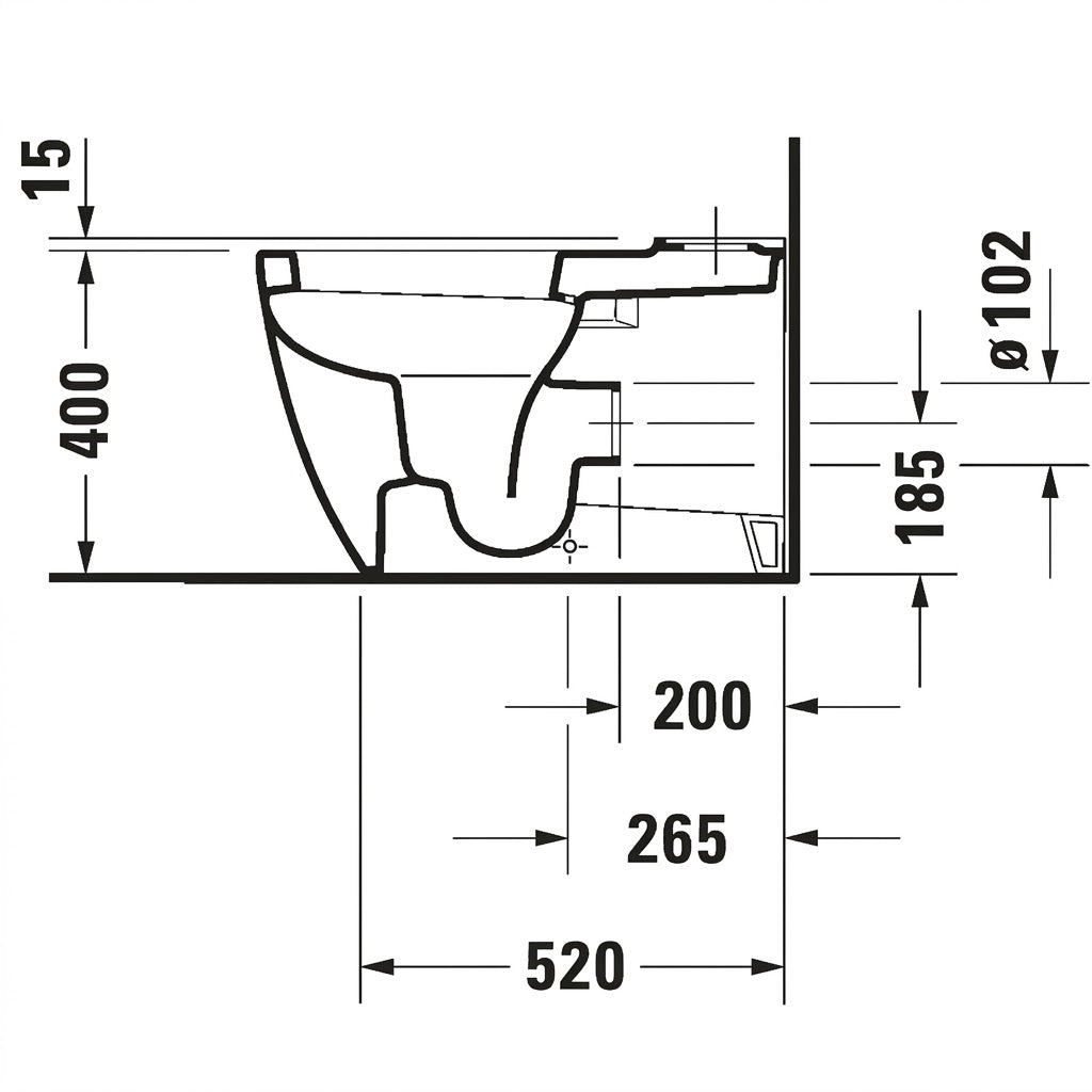 Duravit ME by Starck Close-Coupled Floorstanding WC 2170090000