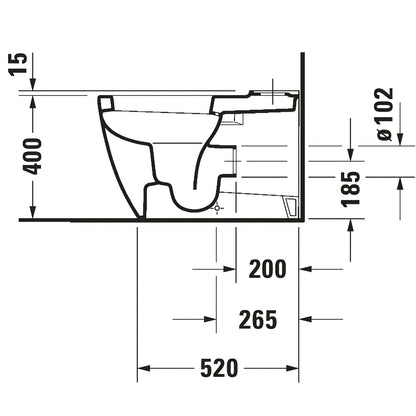 Duravit ME by Starck Close-Coupled Floorstanding WC 2170090000