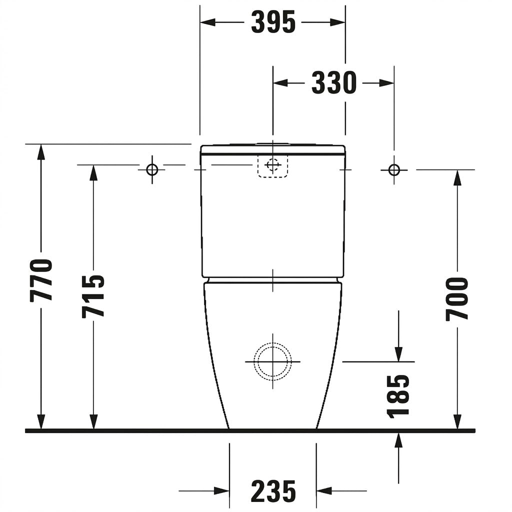 Duravit ME by Starck Close-Coupled Floorstanding WC 2170090000