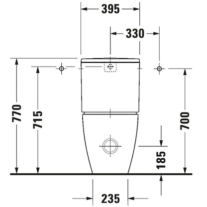 Duravit ME by Starck Close-Coupled Floorstanding WC 2170090000