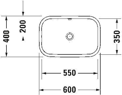 Duravit Happy D.2 Above Counter Wash Basin 2314600000