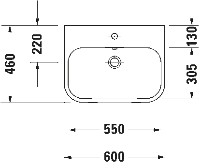 Duravit Happy D.2 Above Counter Wash Basin 2315600000