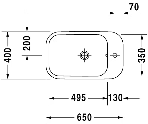 Duravit Happy D.2 Above Counter Wash Basin 2317650000