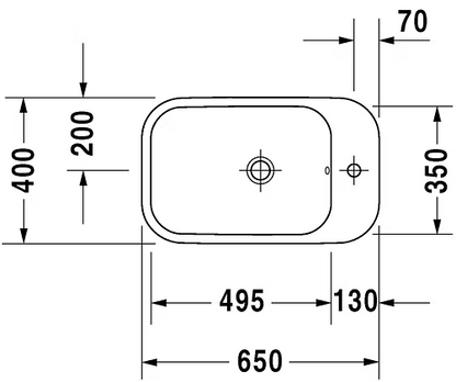 Duravit Happy D.2 Above Counter Wash Basin 2317650000