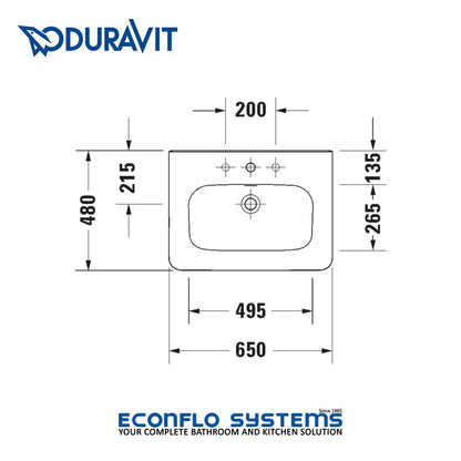 Duravit 
DuraStyle 
Furniture Wash Basin 
2320650000