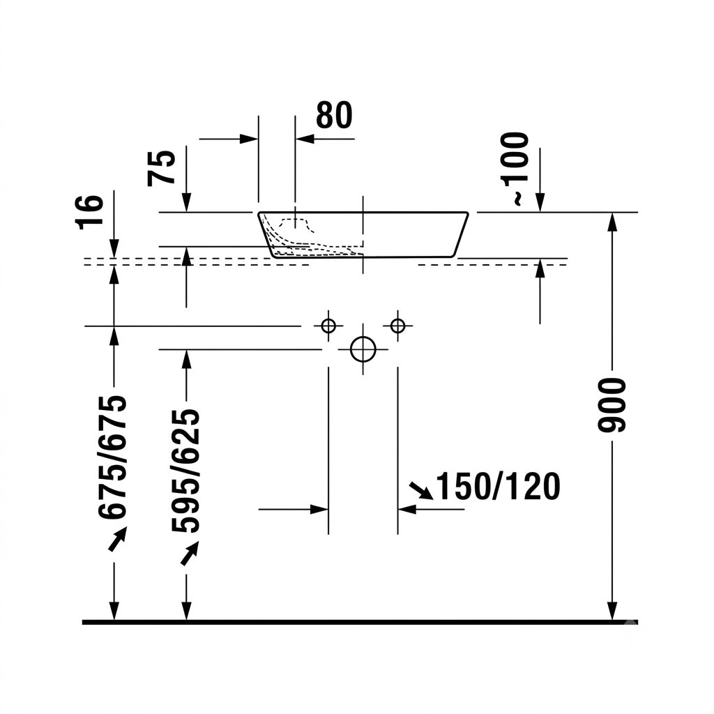 Duravit Starck 1 Above Counter Wash Basin 2322460000