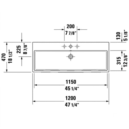 Duravit Vero Air Wall-Mounted Washbasin 2350120000 |  2350120026