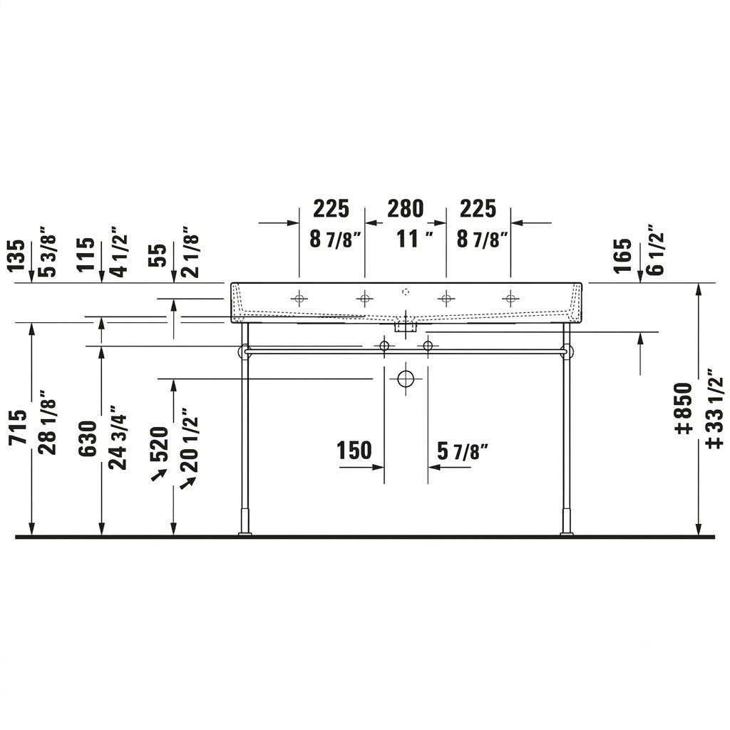 Duravit Vero Air Wall-Mounted Washbasin 2350120000 |  2350120026