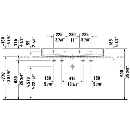 Duravit Vero Air Wall-Mounted Washbasin 2350120000 |  2350120026