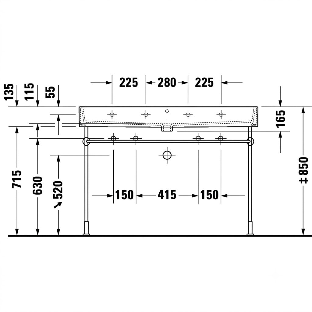 Duravit Vero Air Wall-Mounted / Furniture Washbasin 2350120024