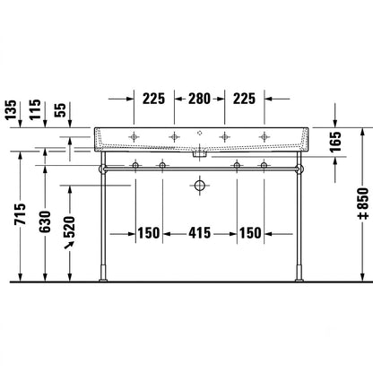 Duravit Vero Air Wall-Mounted / Furniture Washbasin 2350120024