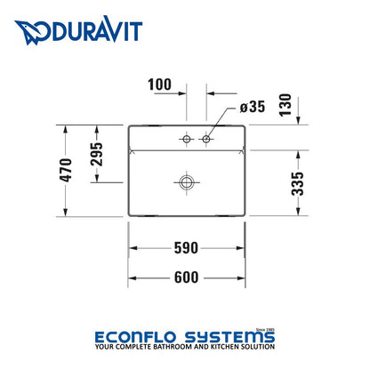 Duravit 
DuraSquare Above Counter Basin 
2354600041