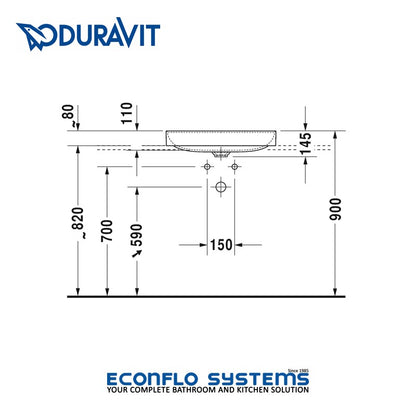 Duravit 
DuraSquare Above Counter Basin 
2354600041