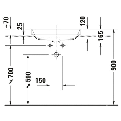 Duravit Happy D.2 Plus Above Counter Wash Basin 2359606100