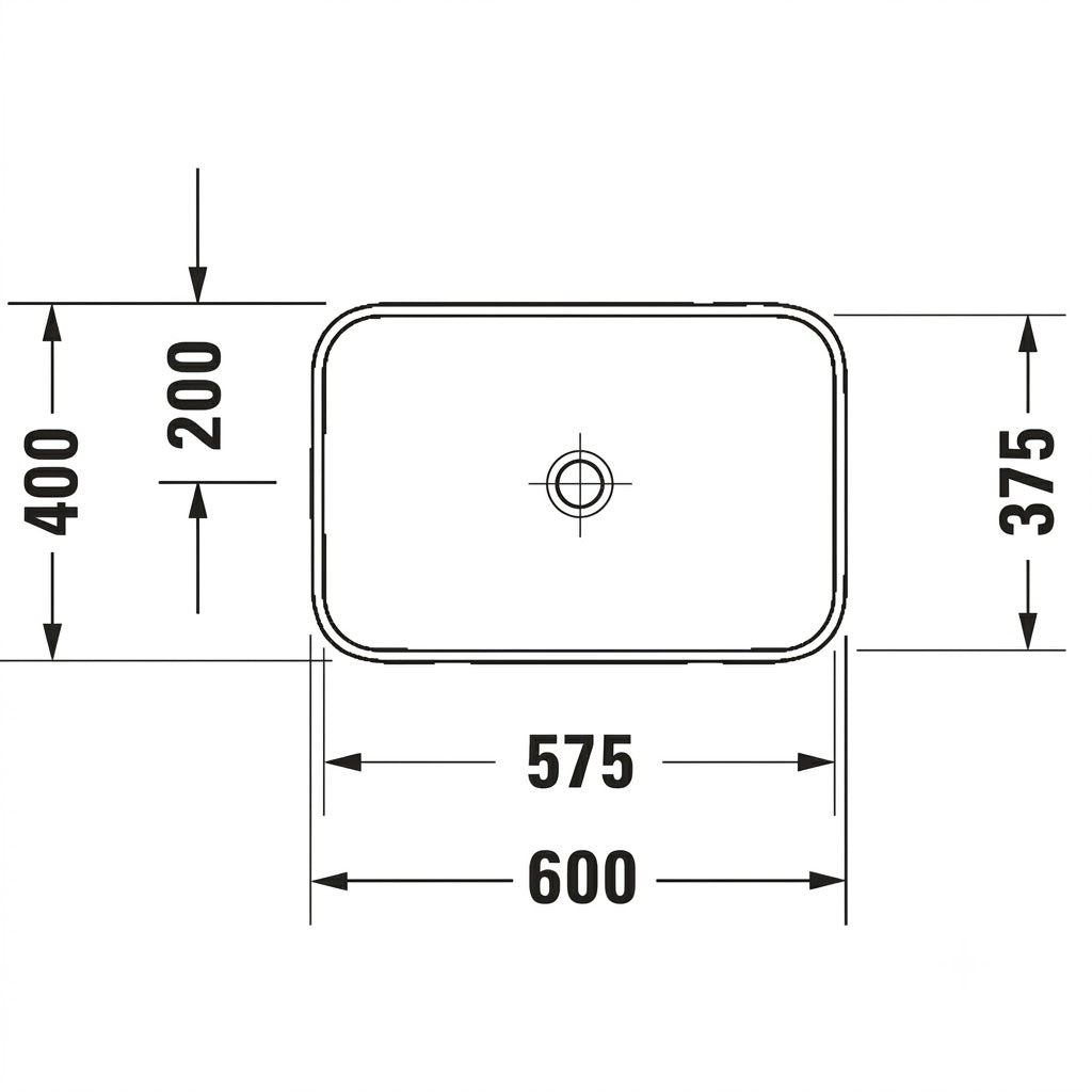 Duravit Happy D.2 Plus Above Counter Wash Basin 2359606100