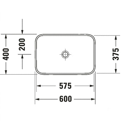 Duravit Happy D.2 Plus Above Counter Wash Basin 2359606100
