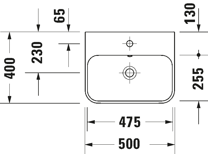 Duravit Happy D.2 Plus Above Counter Wash Basin 2360506100