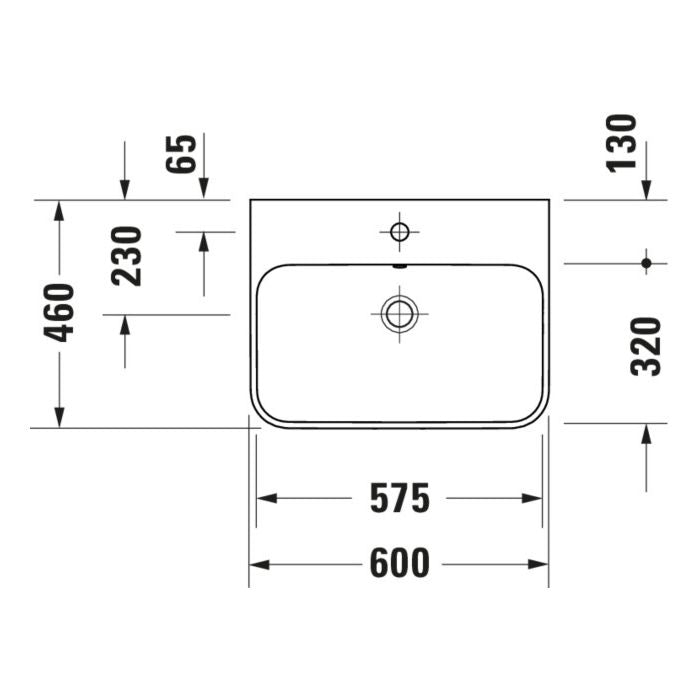Duravit Happy D.2 Plus Above Counter Wash Basin 2360601300