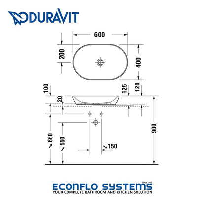 Duravit 
D-Neo 
Countertop Wash Basin 
2372600070