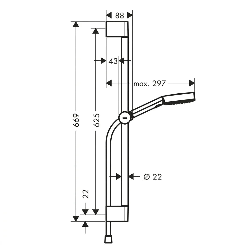 Hansgrohe Pulsify Select S Hand Shower Set 24160670