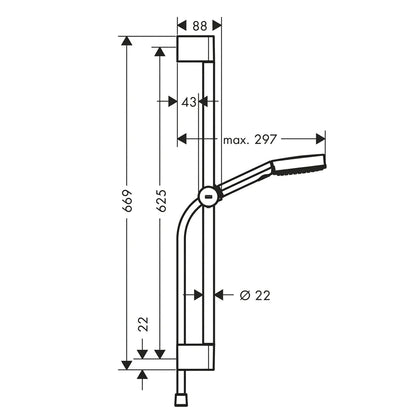 Hansgrohe Pulsify Select S Hand Shower Set 24160670