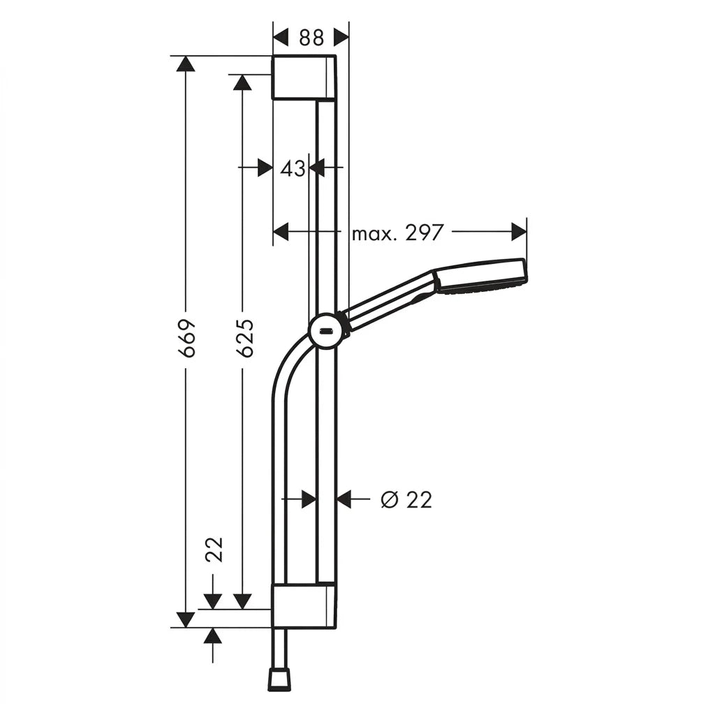 Hansgrohe Pulsify Select S Hand Shower Set 24161000