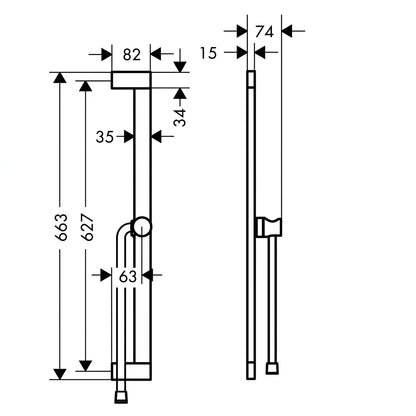 Hansgrohe Unica Shower Bar E Puro 24404000