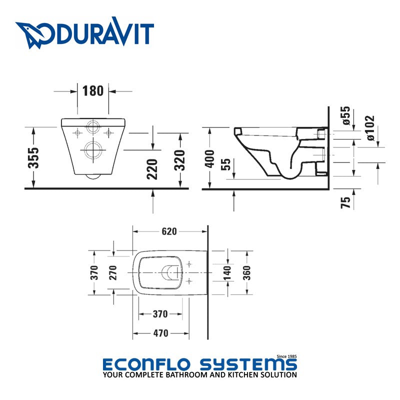 Duravit DuraStyle Wall Hung WC 2537090000