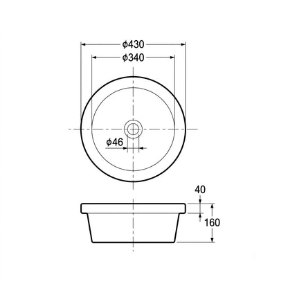 Duravit Onto Round Above Counter Wash Basin 2629430028