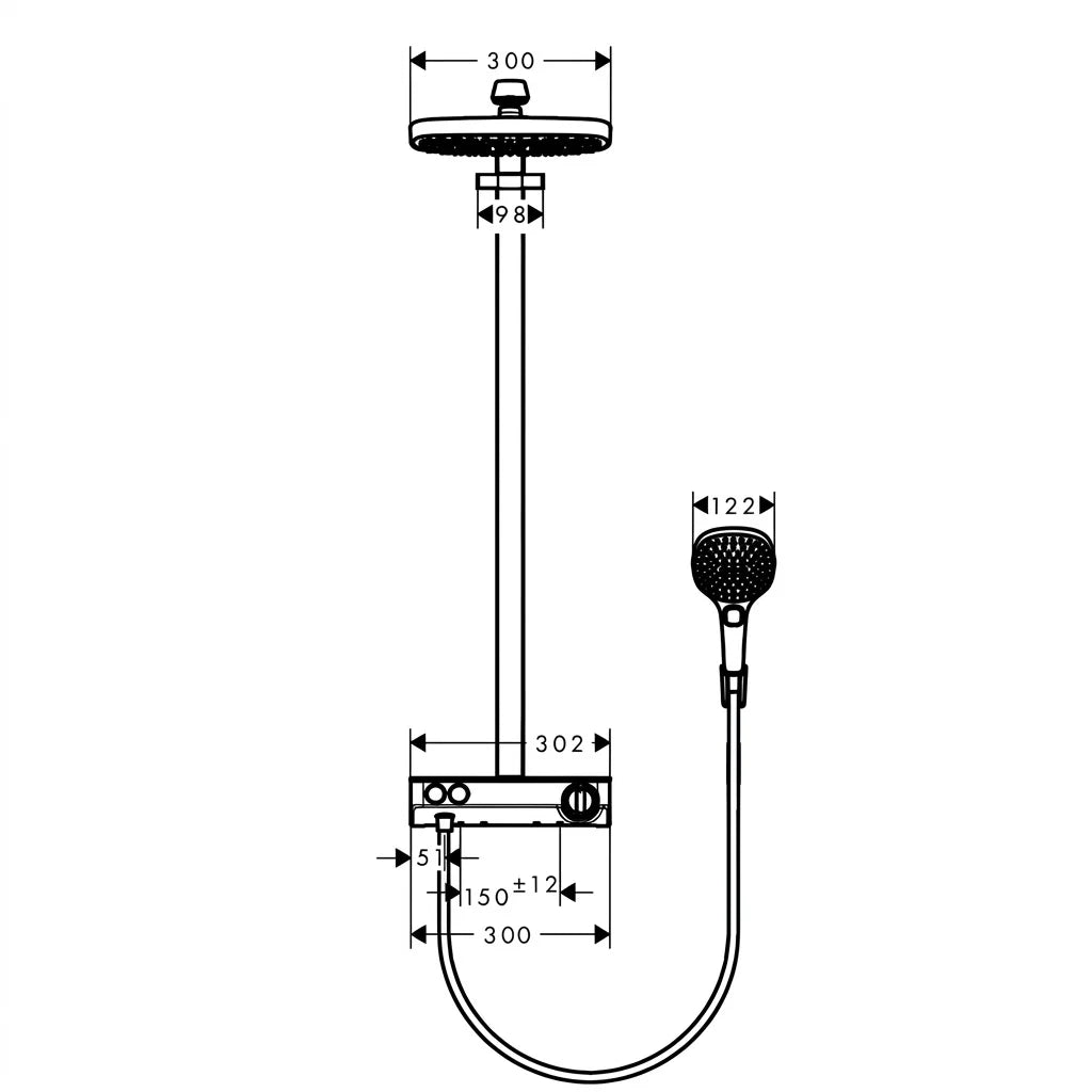 Hansgrohe Croma 100 Shower Holder Set 27574000