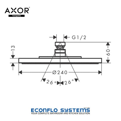 Axor Starck Overhead Shower 28494000