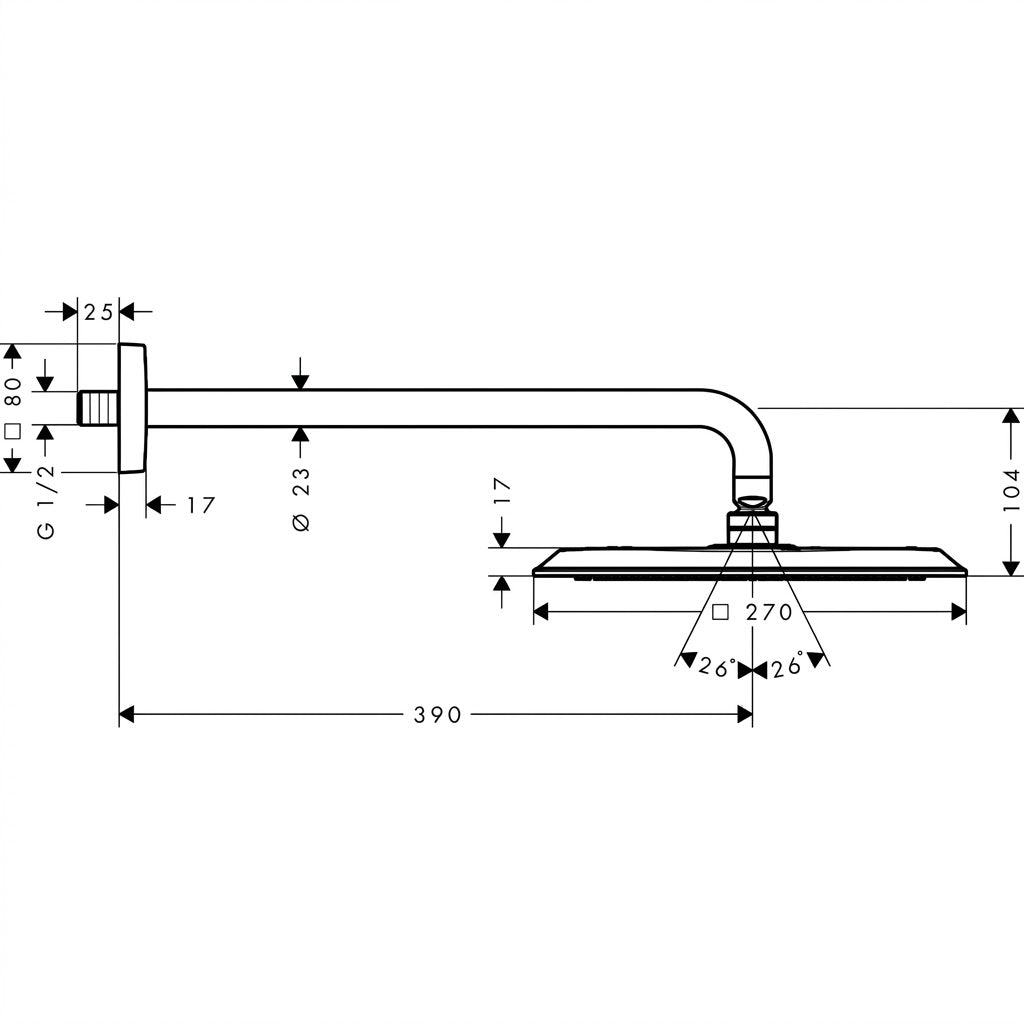 Axor Citterio C Overhead Shower 28790820