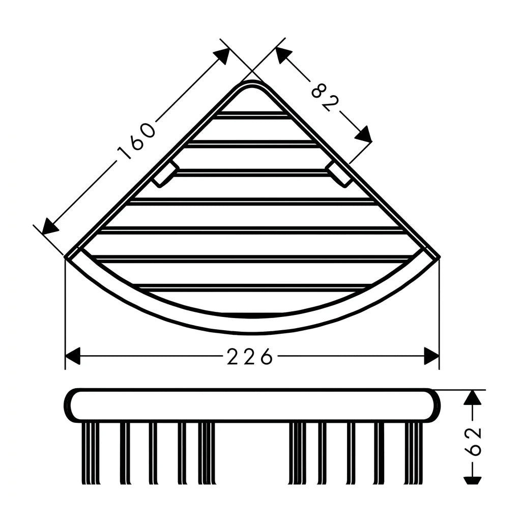 Hansgrohe Logis Universal Corner Basket (Chrome) 41710000