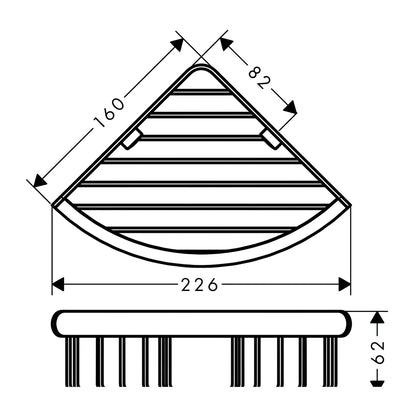 Hansgrohe Logis Universal Corner Basket (Chrome) 41710000