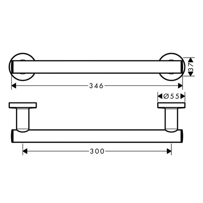 Hansgrohe Logis Universal Grab Bar, 300mm (Chrome) 41713000