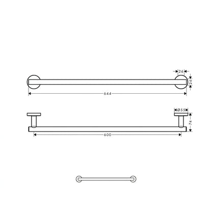 Hansgrohe Logis Universal Single Towel Holder (Chrome) 41716000