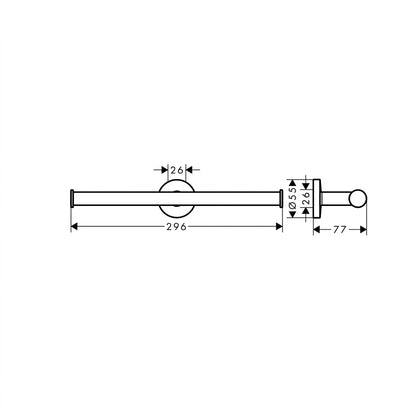 Hansgrohe Logis E Double Spare Roll Holder (Chrome) 41717007
