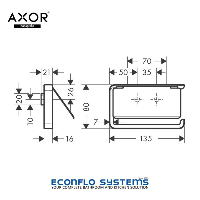 Axor Universal Accessories Roll Holder W/ Cover 42836000