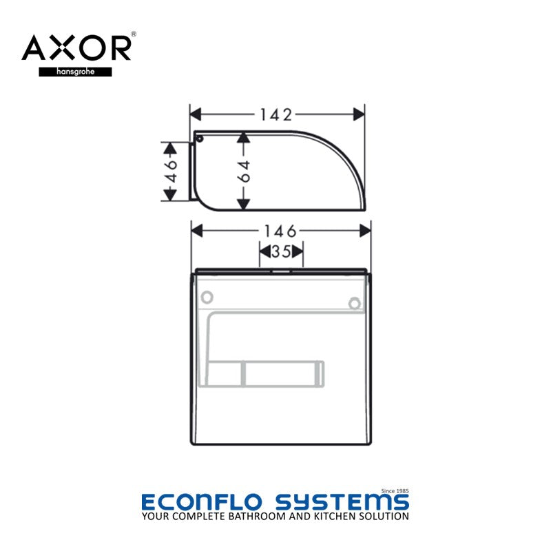 Axor Universal Circular Toilet Paper Holder w/o Cover 42858000