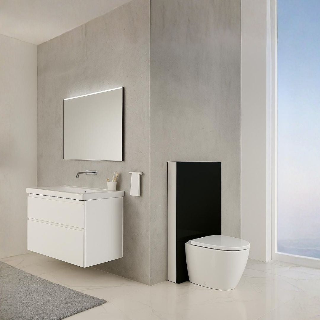 Geberit Monolith Puro + iCon TurboFlush WC 131.172.SG.1 / 131.172.SF.1 + 503.081.00.1 Full Set Bundle Deal