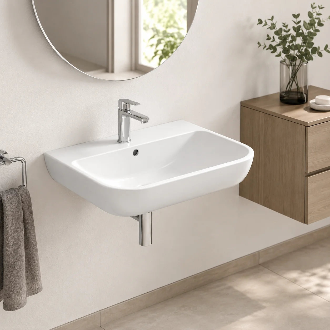 Geberit Smyle Wall Hung Wash Basin 500.230.01.1